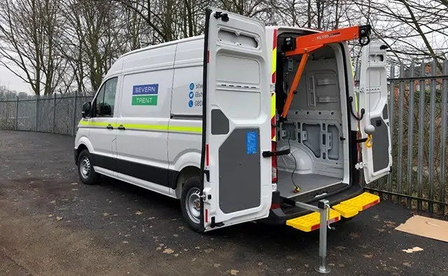 Severn Trent Swinglift Crane Solution Open Van